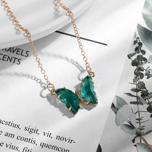 Load image into Gallery viewer, Glass Crystal Butterfly Necklace