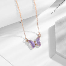 Load image into Gallery viewer, Glass Crystal Butterfly Necklace